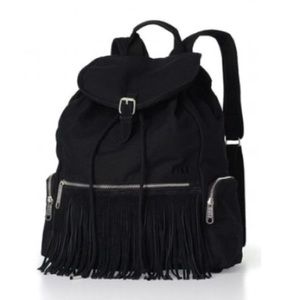 Pink Victoria’s Secret Canvas Fringed Satchel Backpack Fringe Festival Boho